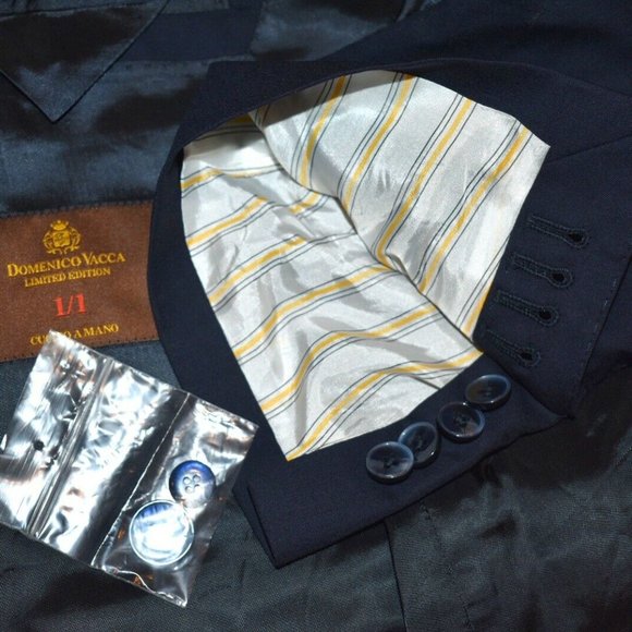 NWOT 46R Domenico Vacca 1/1 Limited Navy BLAZER - Picture 4 of 10
